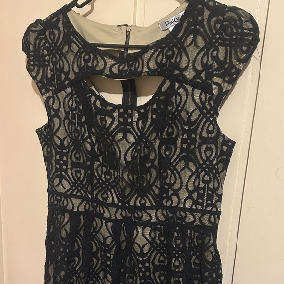 Pinky Dresses & Skirts - Pinky Black Lace Midi Dress